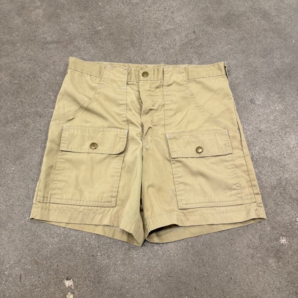 Vintage 70s Woolrich Safari Camp Hiking Talon 42 Zip Pocket Twill Shorts 29